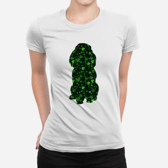 Cute Shamrock Poodle Mom Dad Gift St Patricks Day Awesome Dog Lovers Gift Ladies Tee - Seseable