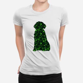 Cute Shamrock Portuguese Water Dog Mom Dad Gift St Patricks Day Awesome Dog Lovers Gift Ladies Tee - Seseable