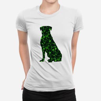 Cute Shamrock Rottweiler Mom Dad Gift St Patricks Day Awesome Dog Lovers Gift Ladies Tee - Seseable