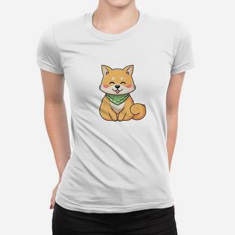 Cute Shiba Inu Dog Anime Kawaii Puppy Animal Ladies Tee - Seseable