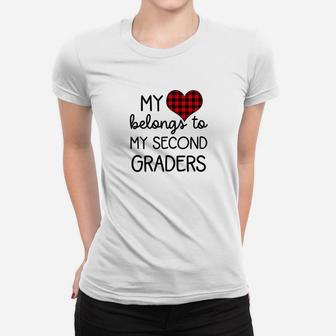 Cute Sweet Valentines Day Gift Idea For 2nd Grade Teacher Ladies Tee - Seseable
