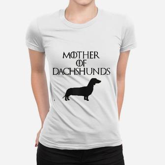 Cute Unique Black Mother Of Dachshunds Ladies Tee - Seseable