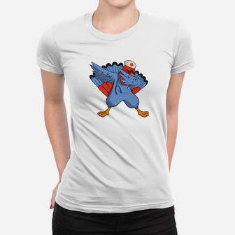 Dabbing Nurse Turkey Thanksgiving Gifts For Doctor Ladies Tee - Seseable