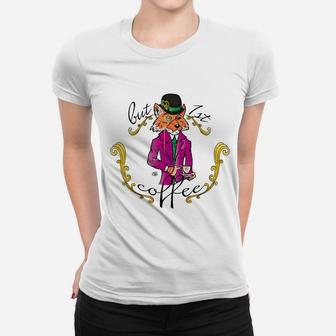 Dandy Fuchs Kaffeeliebhaber Herren Frauen Tshirt, Stilvolles Grafik-Design - Seseable