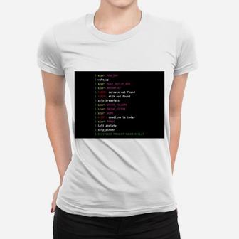Day In The Life Of A Programmer | Coding Geek Gift Ladies Tee - Seseable