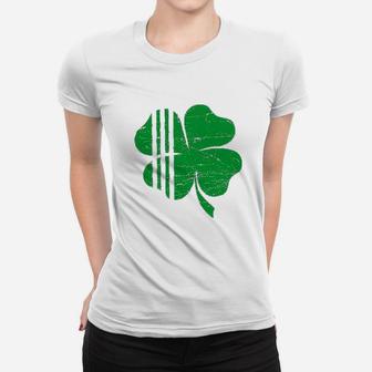 Distressed Shamrock St Patricks Day Irish Pride Women T-shirt - Seseable
