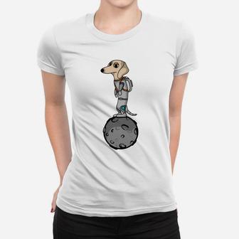 Dog Astronaut Space Cartoon Gift Pet Lovers Women T-shirt - Seseable