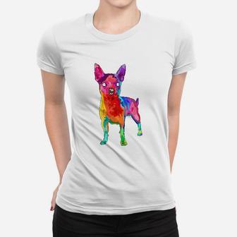 Dog Lover Gifts Chihuahua For Colorful Chihuahua Ladies Tee - Seseable