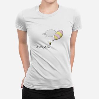 Dr Seuss Oh The Places You'll Go Oh, The Places Balloon Ladies Tee - Seseable