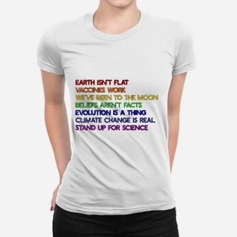 Earth Isnt Flat Stand Up For Science Real Ladies Tee - Seseable