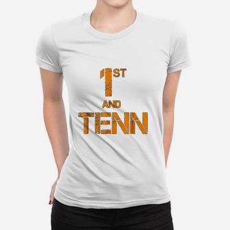 First And Ten Tennessee State Orange Football Fan Ladies Tee - Seseable