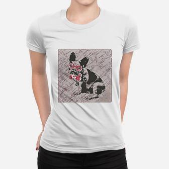 French Bulldog In A Bow Ties Ladies Tee - Seseable