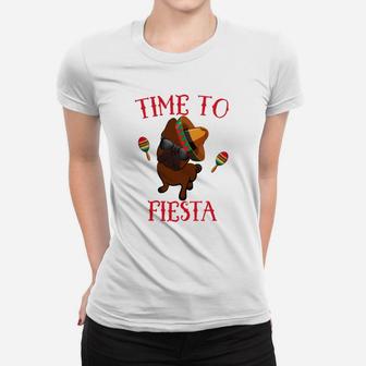 Funny French Bulldog Cinco De Mayo Time To Fiesta Ladies Tee - Seseable