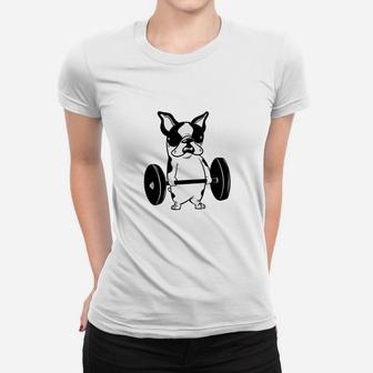 Funny French Bulldog Workout Gym Ladies Tee - Seseable