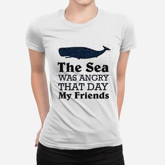 Funny Tv Vandelay Sea Was Angry That Day Costanza Graphic Ladies Tee - Seseable