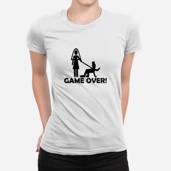 Game Over Hochzeitsmotiv Frauen Tshirt für Herren, Lustiges Ehe Motiv - Seseable