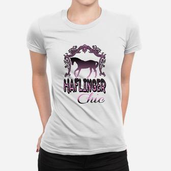 Haflinger Pferde Damen Frauen Tshirt, Stilvolles Chic Design - Seseable