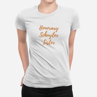 Honorary Schuyler Sister Typography Graphic Hamilton Ladies Tee - Seseable