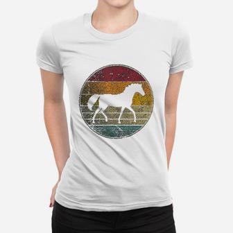 Horse Riding Love Equestrian Girl Vintage Distressed Retro Ladies Tee - Seseable
