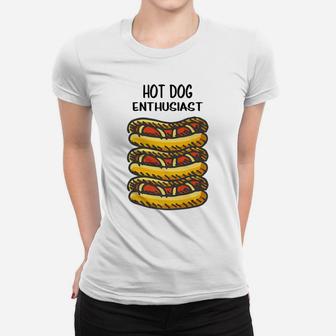 Hot Dog Enthusiastconcession Vendor Fun Graphic Gift Ladies Tee - Seseable