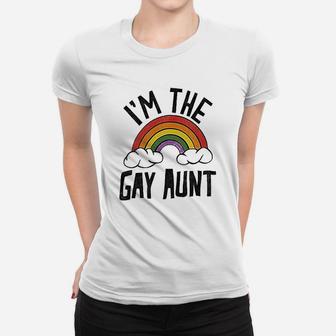I Am The Gay Aunt Cool Pride Lgbt Rainbow Ladies Tee - Seseable