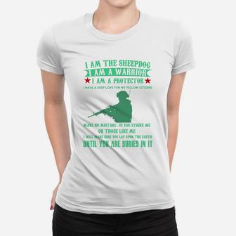 I Am The Sheepdog - Soldier - Army - Veteran Ladies Tee - Seseable