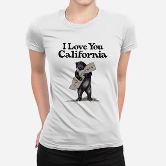 I Love You California Bear State Hug Ladies Tee - Seseable