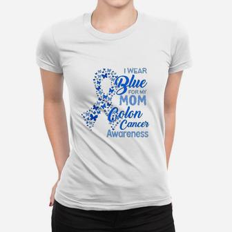 I Wear Blue For My Mom Ladies Tee - Seseable