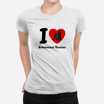 Ich Liebe Schwarze Terrier  Frauen T-Shirt - Seseable