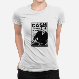 Johnny Arts Cash Outlaws Music Legends Never Die Ladies Tee - Seseable