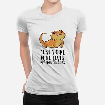 Just A Girl Who Loves Bearded Dragons Lizard Ladies Tee - Seseable