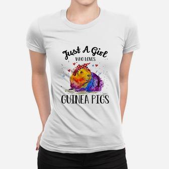 Just A Girl Who Loves Guinea Pigs Clothes Guinea Pig Ladies Tee - Seseable
