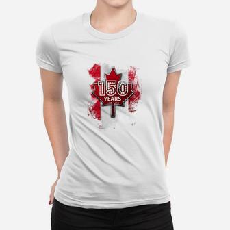 Kanada 150 Jahre Jubiläum Frauen Tshirt, Ahornblatt Design - Seseable