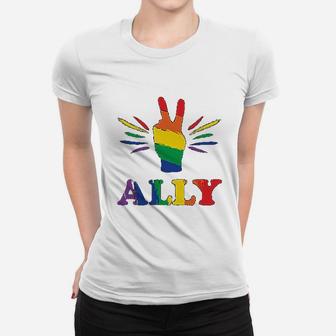 Lgbt Ally Proud Mom Gays Lgbt Ladies Tee - Seseable