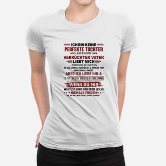 Liebevolle Tochter Vater-Spruch Frauen Tshirt, Geschenkidee zum Vatertag - Seseable