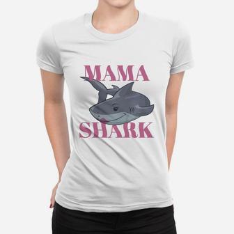 Mama Shark Cute Gift For Moms, gifts for mom, mother's day gifts, good gifts for mom Ladies Tee - Seseable