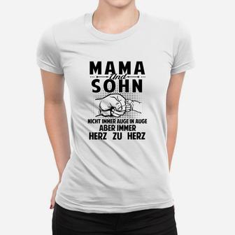 Mama und Sohn Herz zu Herz - Liebevolles Frauen Tshirt für Mütter - Seseable