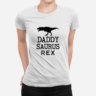 Mens Daddy Saurus Rex Mens Shirt Dinosaur Funny Dad Ladies Tee - Seseable