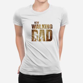 Mens Funny Fathers Day Gift For New Daddy New Walking Dad Premium Ladies Tee - Seseable