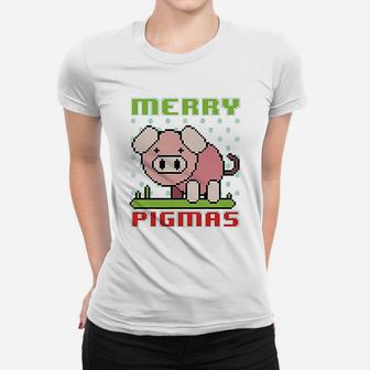 Merry Christmas Merry Pigmas Ladies Tee - Seseable