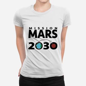 Mission Mars 2030 Space Exploration Science Graphic Ladies Tee - Seseable