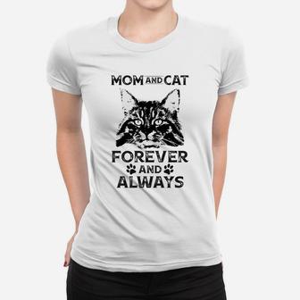 Mom and Cat Forever and Always, Mom Gifts, Mother's day gift Ladies Tee - Seseable