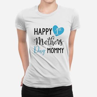 Mothers Day Baby Onesies Happy 1st Mothers Day Mommy Cute Baby Ladies Tee - Seseable