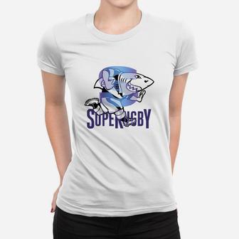 Natal Sharks Shark Attack For South Africa Rugby Super Rugby Ladies Tee - Seseable