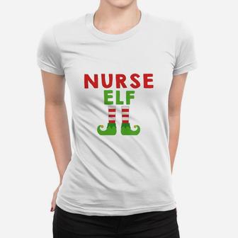 Nurse Elf Shirt - Nurse Elf Christmas Gifts T-shirt Ladies Tee - Seseable