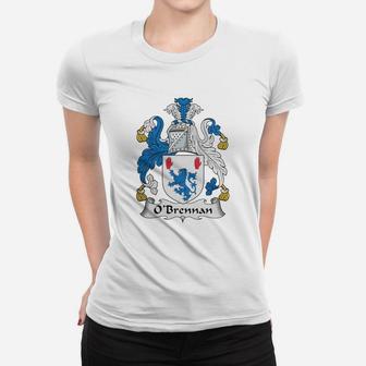 O'brennan Coat Of Arms Irish Family Crests Ladies Tee - Seseable