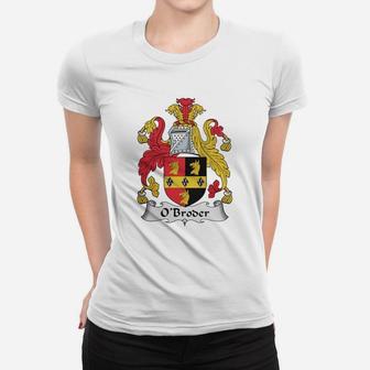 O'broder Coat Of Arms Irish Family Crests Ladies Tee - Seseable