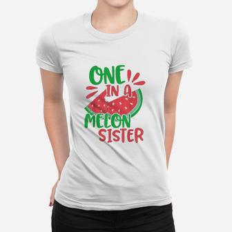 One In A Melon Sister Watermelon Ladies Tee - Seseable