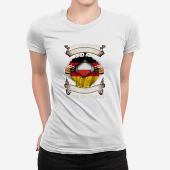 Patriotisches Germany Pride Frauen Tshirt mit Adler und Flaggen-Design - Seseable