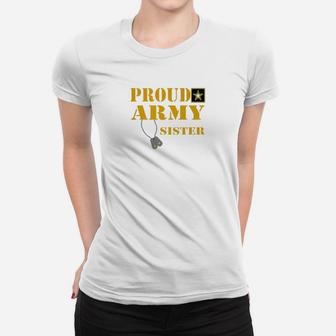 Premium Us Army Sis Original Army Proud Sister Ladies Tee - Seseable